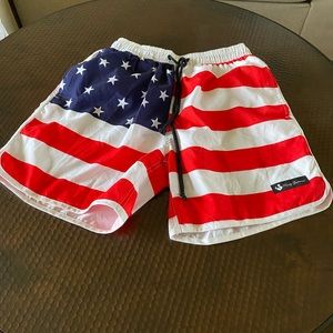 Rowdy Gentlemen American Flag Swim Trunks
